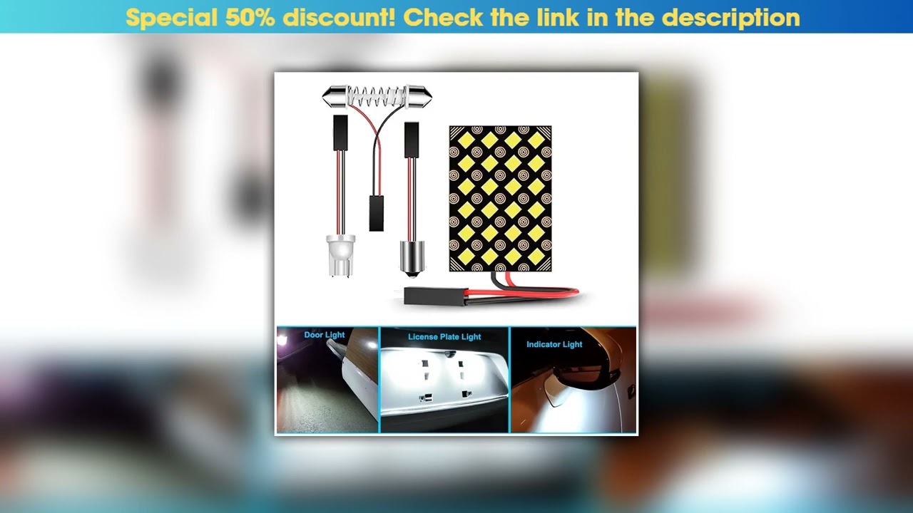 Best 50PCS CANBUS C5W Led T10 Socket 12/24/48SMD 2835 LED Festoon Bulb Car Dome Light Canbus No Err