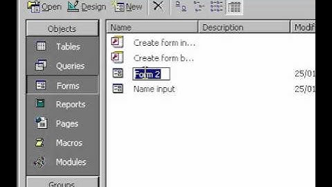 Microsoft Office Access 2000 Renaming a database object