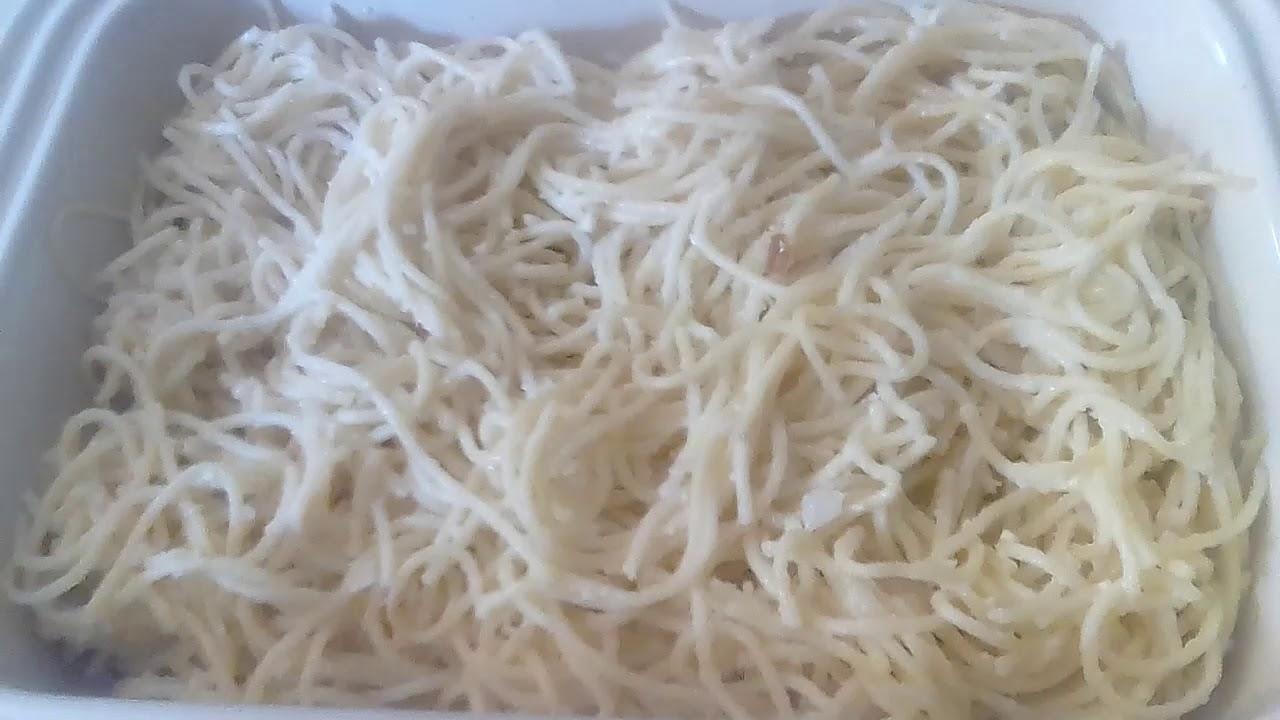 By Eritrean language food recipe Espagety bi cream(1)