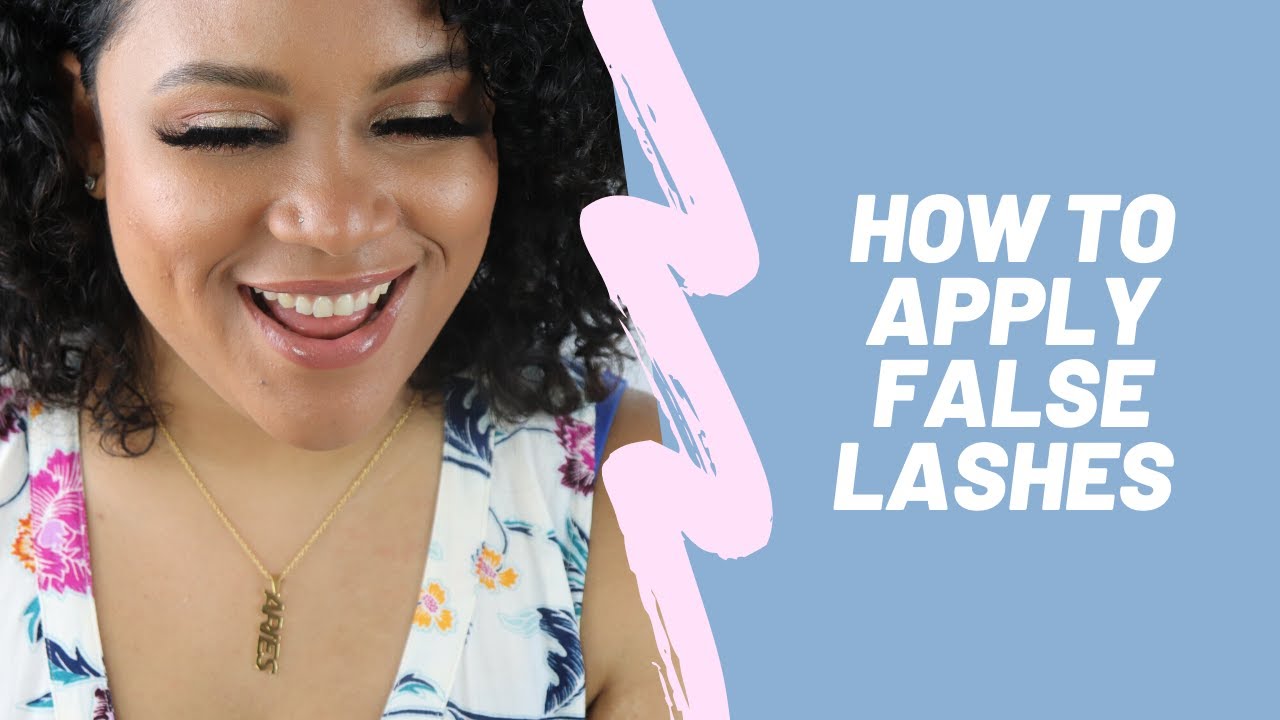 HOW TO: APPLY FALSE LASHES | BEGINNER TUTORIAL | Glamour by Vee - YouTube
