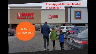 Korean Grocery Market in Michigan l 미시건에도 H Mart가 있나요? l 국제부부 온가족 Hmart 장보기 l What we got from Hmart