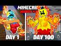 I Survived 100 Days As FIRE DOEY In HARDCORE Minecraft I Survived 100 Days As FIRE DOEY In HARDCORE Minecraft