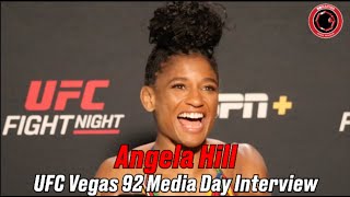 Angela Hill fine with fighting multiple Brazilians: 'They keep giving them to me'