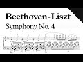 Beethoven-Liszt - Symphony No. 4, Op. 60 (Sheet Music) (Piano Reduction)