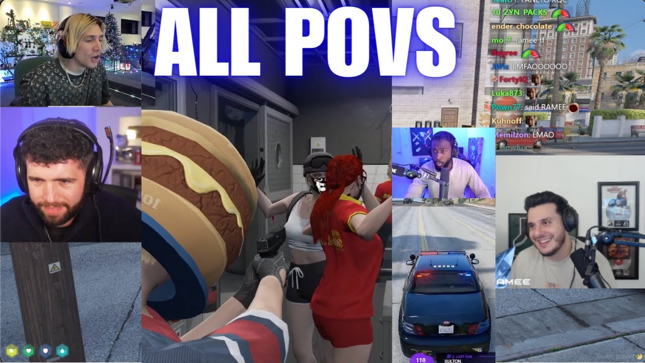 X, Ramee & Tommy T Get Into An Insane Chase After Robbing Snr Buns (All POVs) | NoPixel 4.0 GTA RP