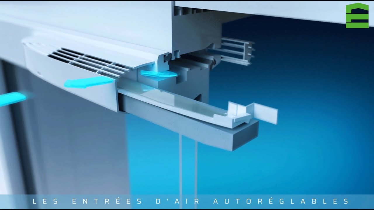 Fenêtre avec grille de ventilation autoréglable