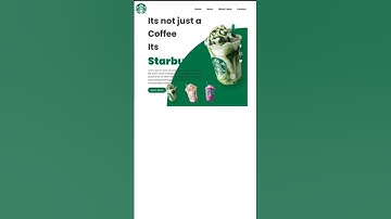 Pure CSS Starbucks Coffee Website Landing Page using HTML and Pure CSS