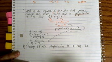 Writing Equations of Perpendicular Lines