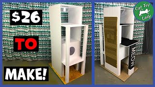 DIY Cat Tree, 5 Foot Tall Cat Tower And Cat House