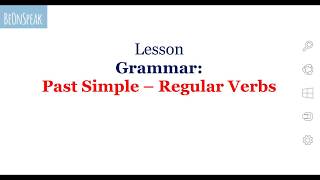 Past Simple - Regular Verbs