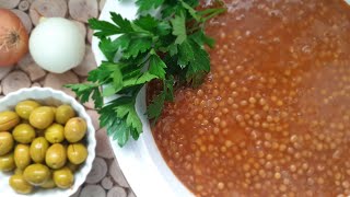 شوربة العدس الصحيح- شوربة العدس البني (بدون خضار)