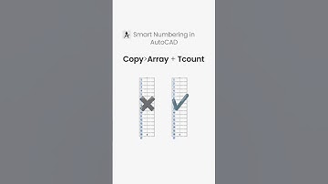 Smart Numbering in Autocad | Copy Array Tcount