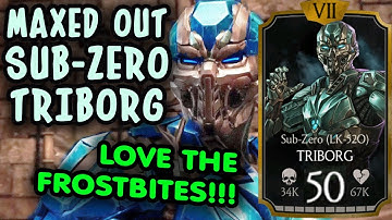 Triborg Sub-Zero MAXED OUT in MKX Mobile 1.12. GAMEPLAY and REVIEW. FROSTBITES ARE AWESOME!