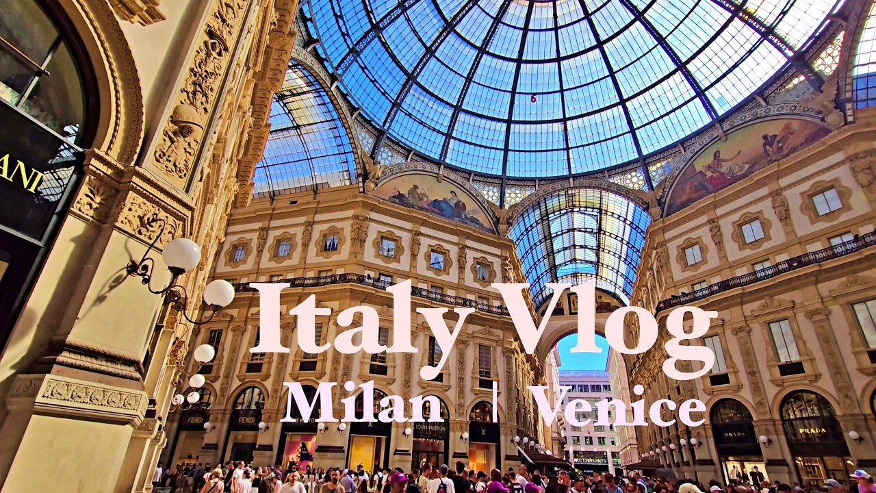 Milan - Venice Walking Tour | Floating City & Gothic architecture, elegant shopping galleries