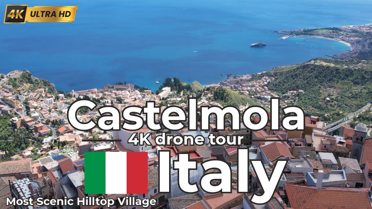 🇮🇹 Castelmola , Sicily from Above | Discover Italy ’s Most Scenic Hilltop Village in 4K Drone Tour