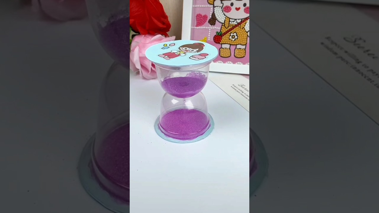 diy,How to make a sand clock with plastic bottles,