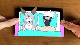 Kaguya Vs Naruto And Sasuke But It's Kakashi | Flipbook Animation