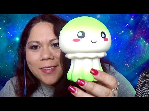 ASMR APPLYING EYESHADOW ~ SQUISHY SHOW AND TELL AND RAMBLE
