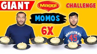 6X BIG MAGGI MOMOS EATING CHALLENGE | Spicy Maggi Noodles Momos Eating Competition | Viwa Food World