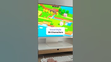 Voxel style 3D characters in Spline 🌱 #3d #digitalart #voxelart #pixelart #webdesign #gamedesign