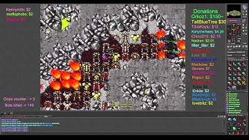 Tibia, bugging and killing a ghastly dragon botter