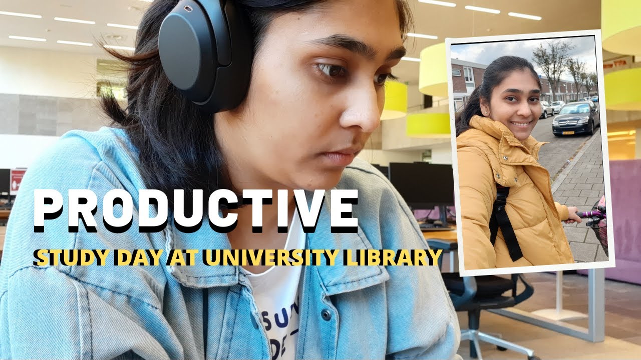 Study Vlog - productive day in my life | university library - YouTube