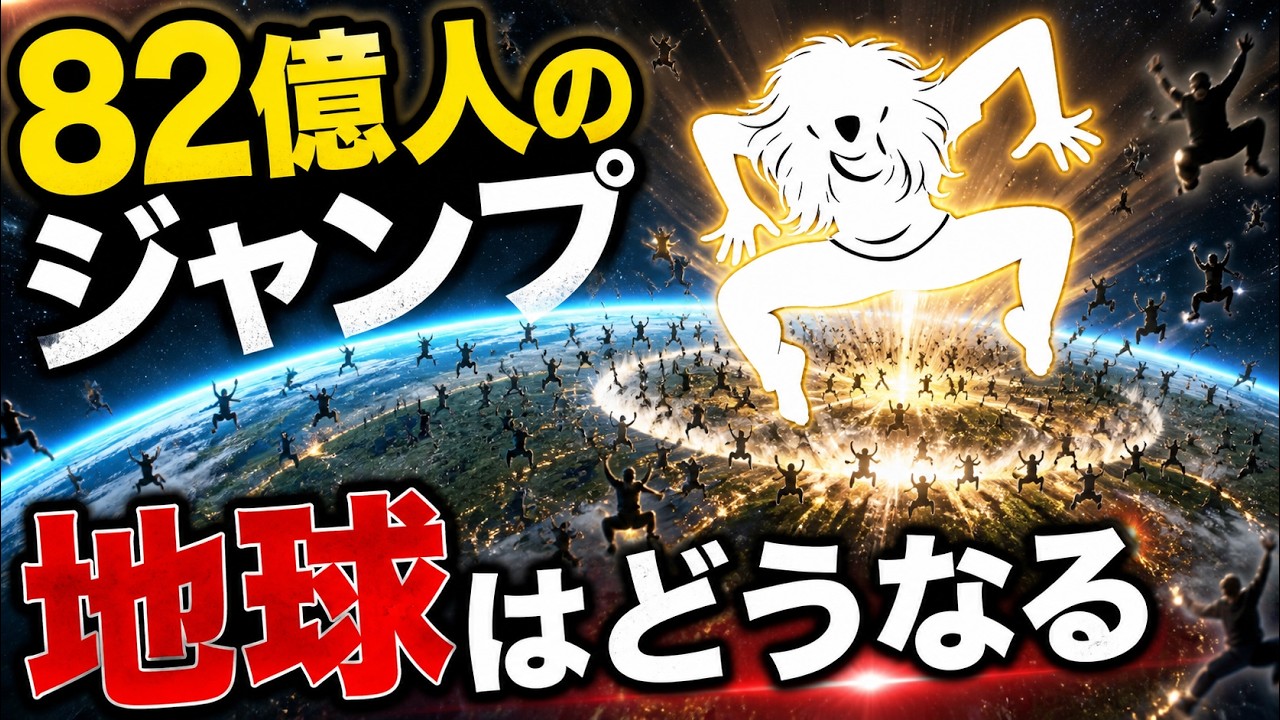 全人類82億人が同時にジャンプしたら、地球はどうなってしまうのか？