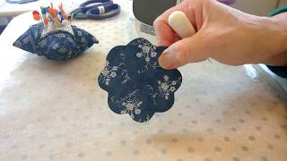 Applique Flowers turning edges using Freezer paper templates