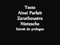 F Nietzsche Le Dernier Homme Zarathoustra 