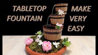 Make tabletop fountain with plastic pots very easy / DIY