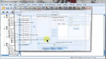Recoding in SPSS using the menu
