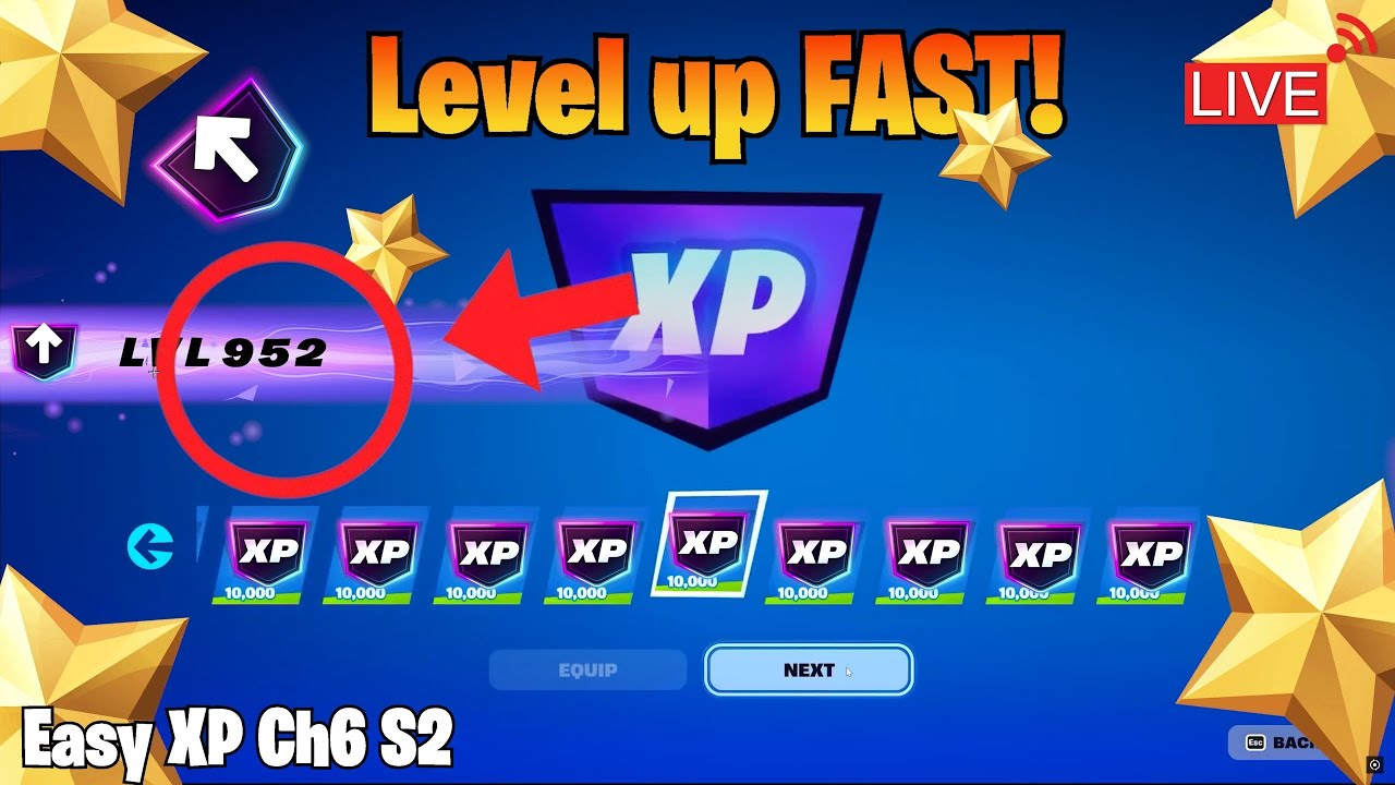 🔴LIVE Best XP map to MAX OUT all new rewards Easily in fortnite chapter 6 season 2