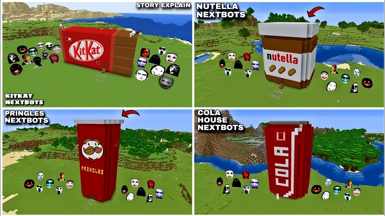 BEST MINECRAFT SURVIVAL HOUSES WITH NEXTBOTS YOU HAVE NEVER SEEN  -Gameplay-Coffin meme