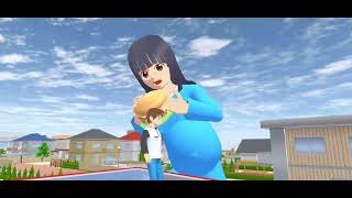 giant pregnant Barbie Mio on the highway 😂😂😂 #sakuraschoolsimulator 