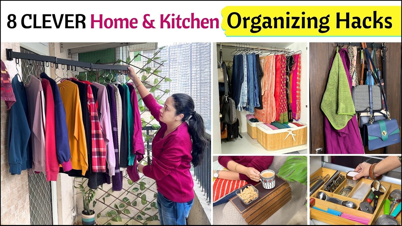 8 CLEVER Home & Kitchen Organization Ideas | Small Space Organizing | Practical Storage Solutions