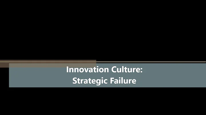 Fail Fast, Fix It Fast, Move On - Innovation Culture