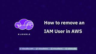 How to remove an IAM User in AWS