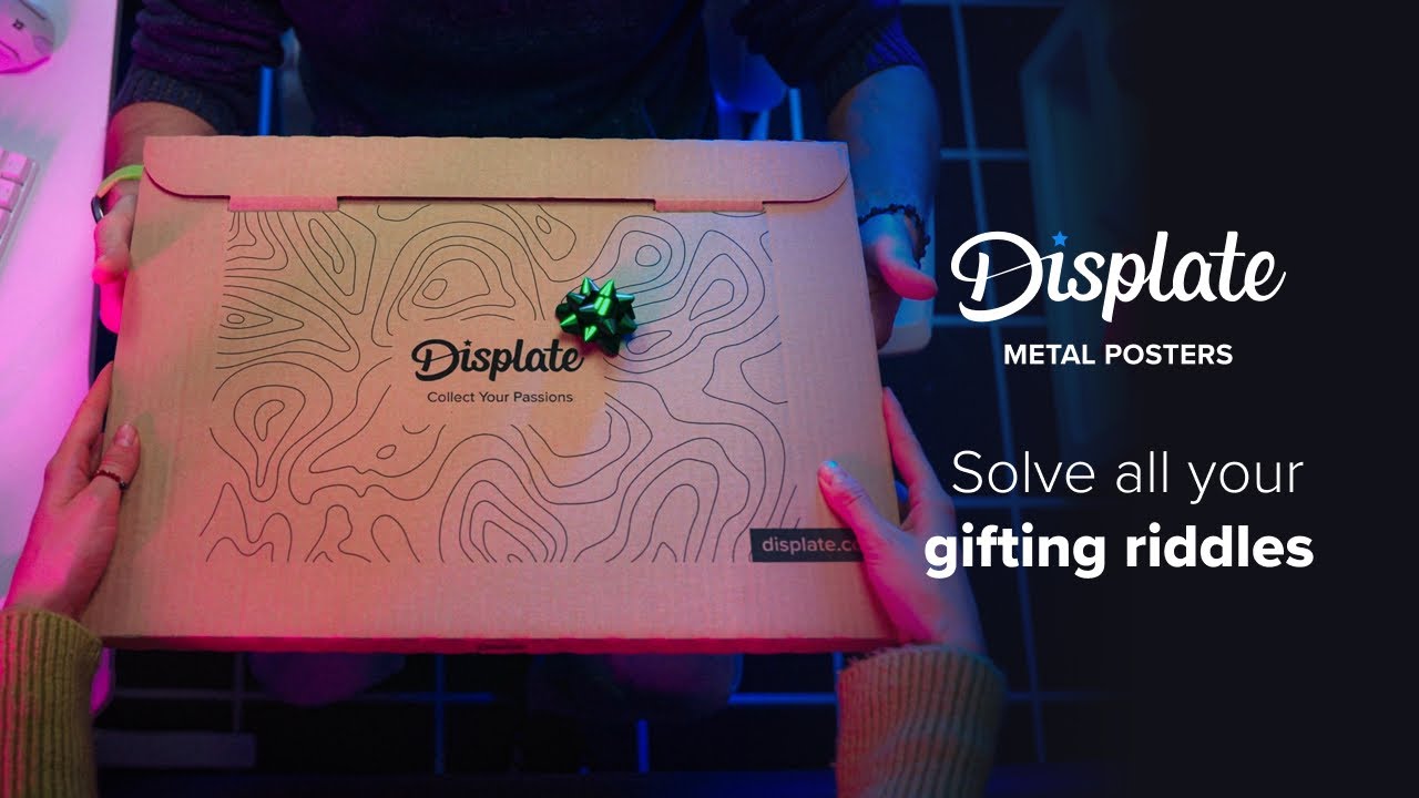 Displate Metal Posters — Displate Metal Posters — Solve Your Gifting Riddles (YouTube video ad)