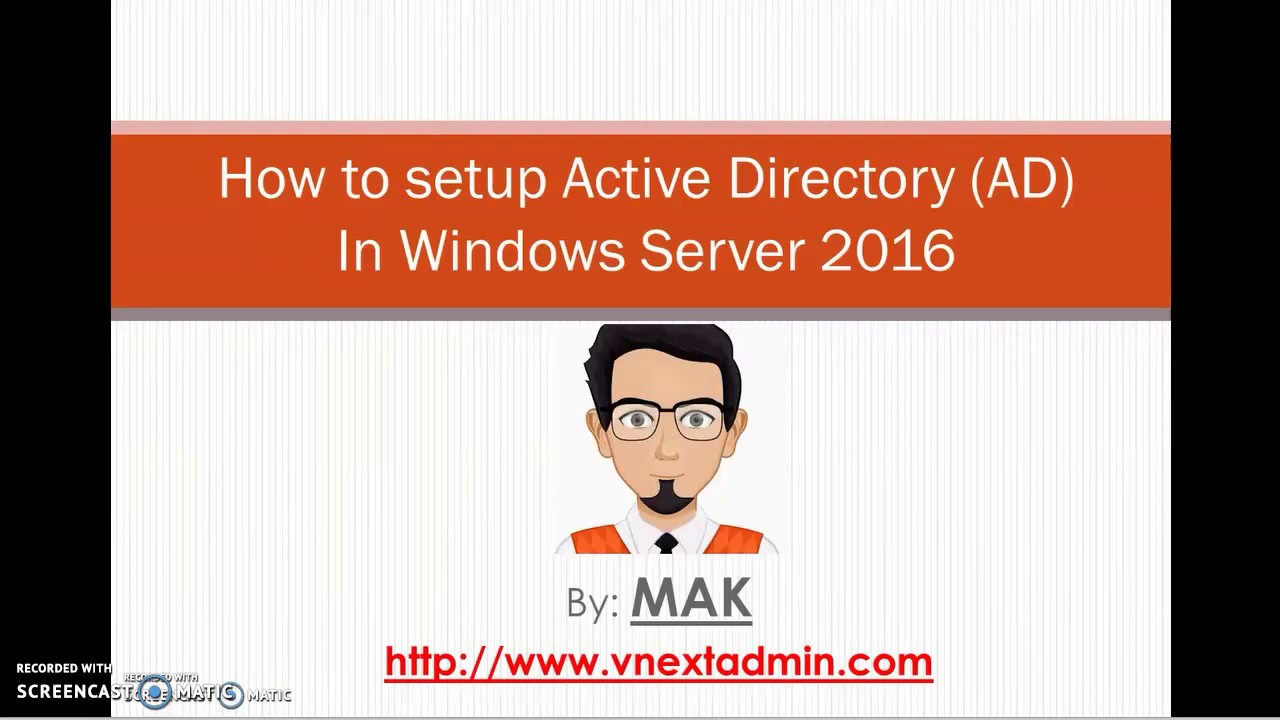 Setup Active Directory (AD) In Windows Server 2016 - YouTube