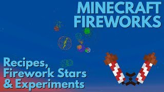 Minecraft Fireworks Explained: how to make a Firework Star and Display in Minecraft with Avomance