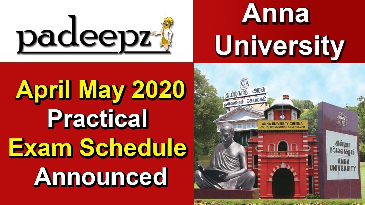 Anna University April may 2020 Practical Exam Schedule Announced | Padeepz