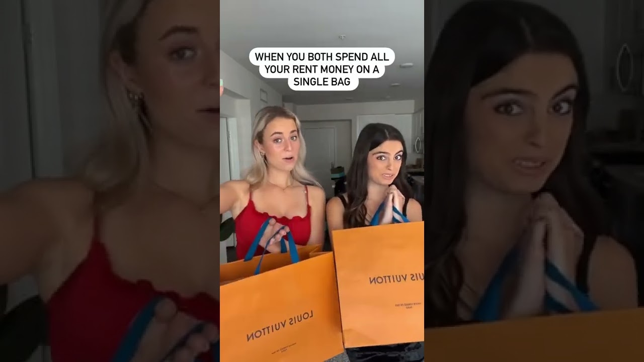 We spent all of our rent money on bags… 