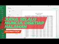 Cara ngeprint judul selalu muncul di setiap halaman excel
