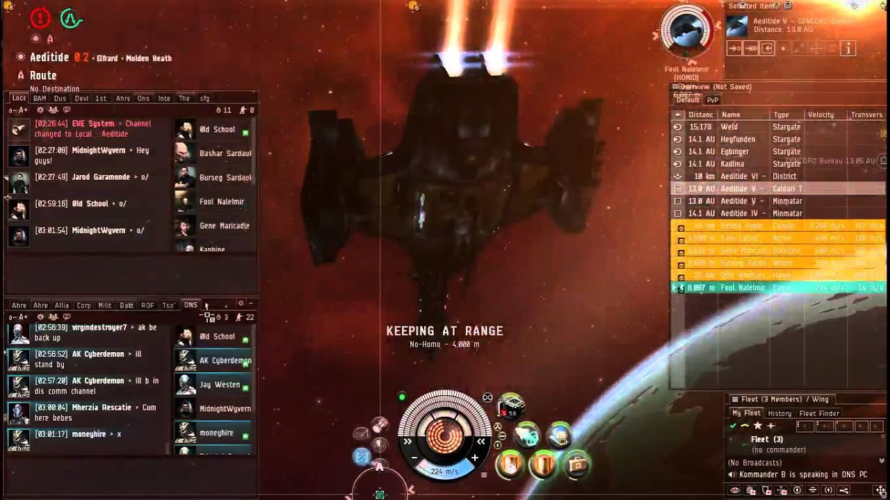 EVE Online Orbital Support - Blue on Blue