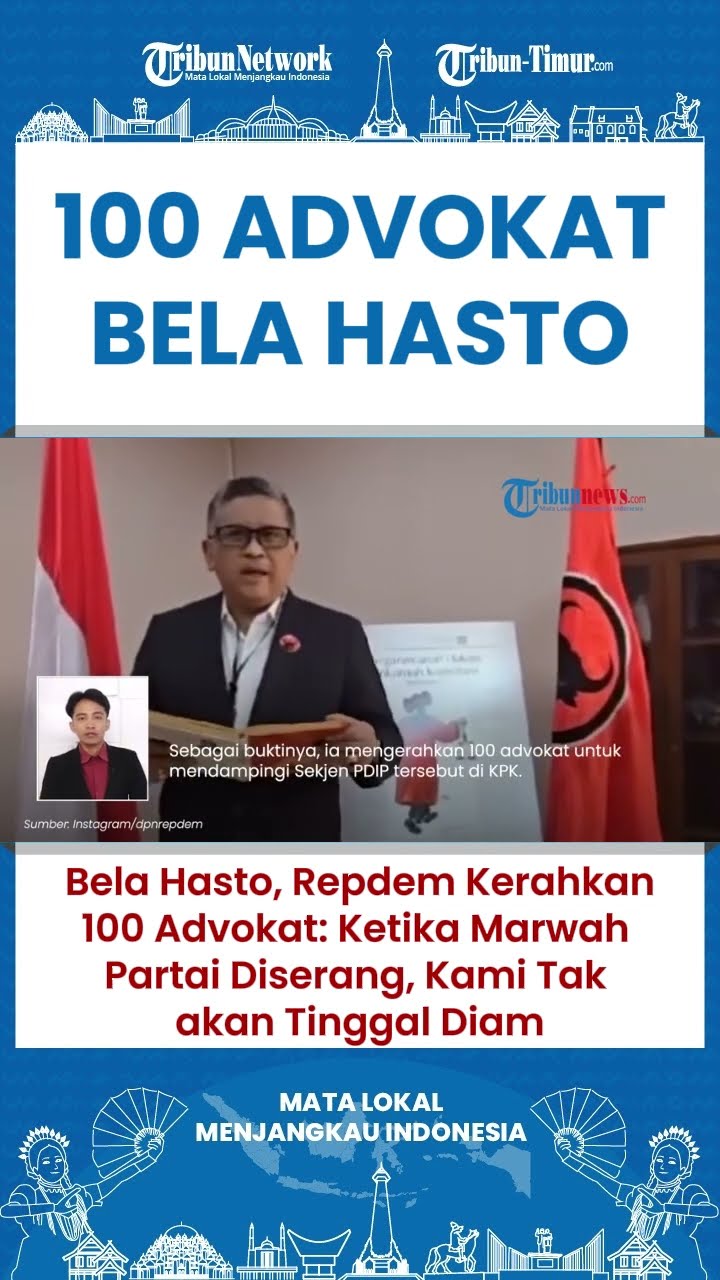 SHORT Tak Tinggal Diam Kadernya Diserang, PDIP Kerahkan 100 Advokat Bela Hasto di KPK!