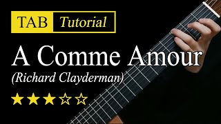 A Comme Amour - Guitar Lesson   TAB