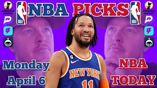 My 4 Best NBA Picks Today | Monday April 6 | Player Props, Bets, and Predictions