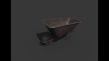 Creating wheelbarrow 3ds max Substance Painter final part - 4K