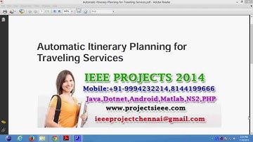 Automatic Itinerary Planning for Traveling Services