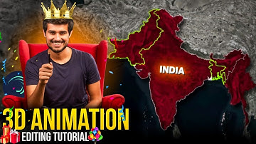 Dhruv Rathee 3D Map Animation in mobile || Documentary Editing in Alight motion || Gully Boy2.0